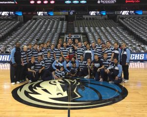 The Kings School after their training session with the Dallas Mavericks Academy. Photo: Horizons Sports Tours