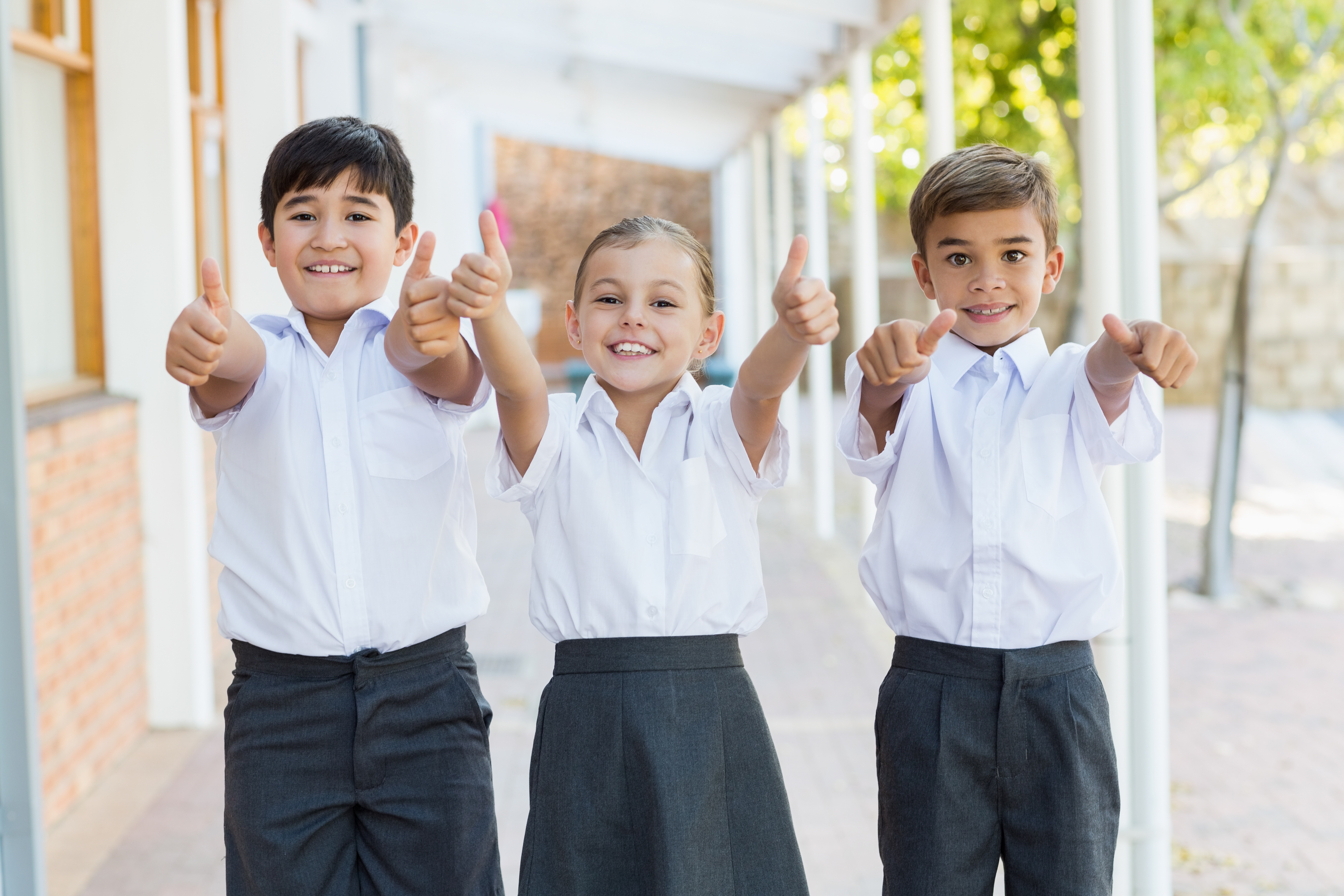 Happy Australian school children