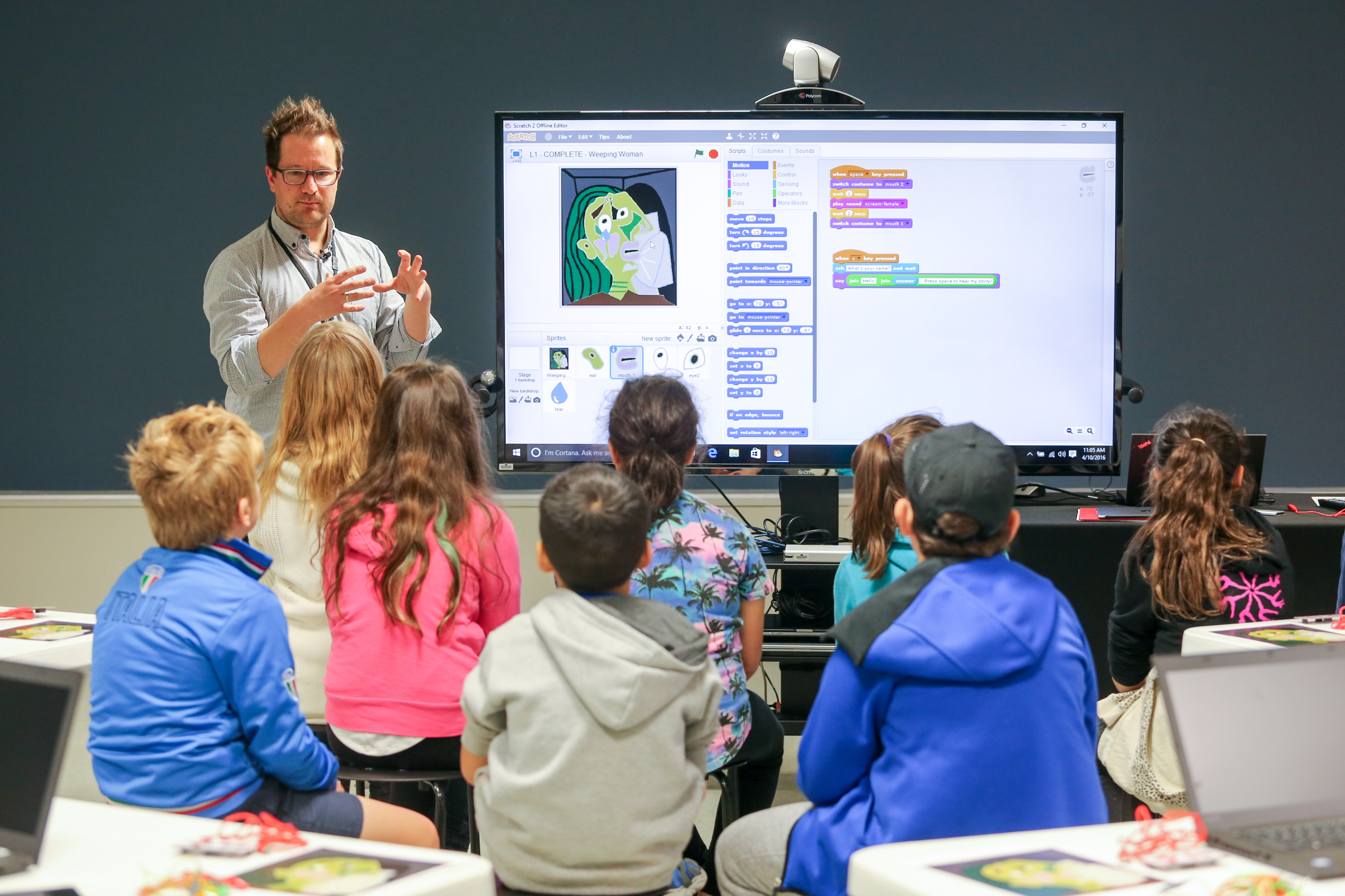 Princes Hill Primary School in Melbourne test drive NGV’s inaugural coding workshop, Art/Code/Create. Photo: Wayne Taylor