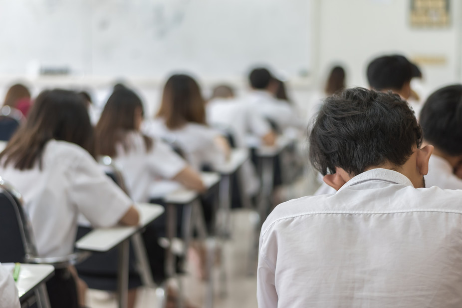 students taking exams