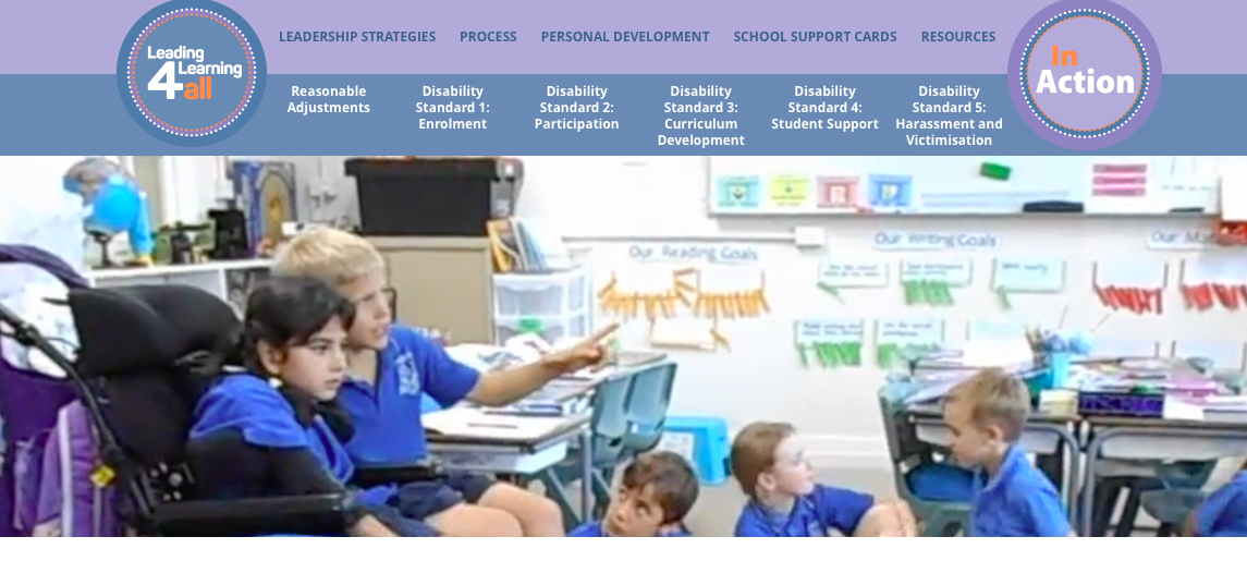 Leading Learning 4 All in action (website screenshot).