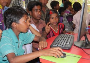 Children in the Gocharan SOLE, India 