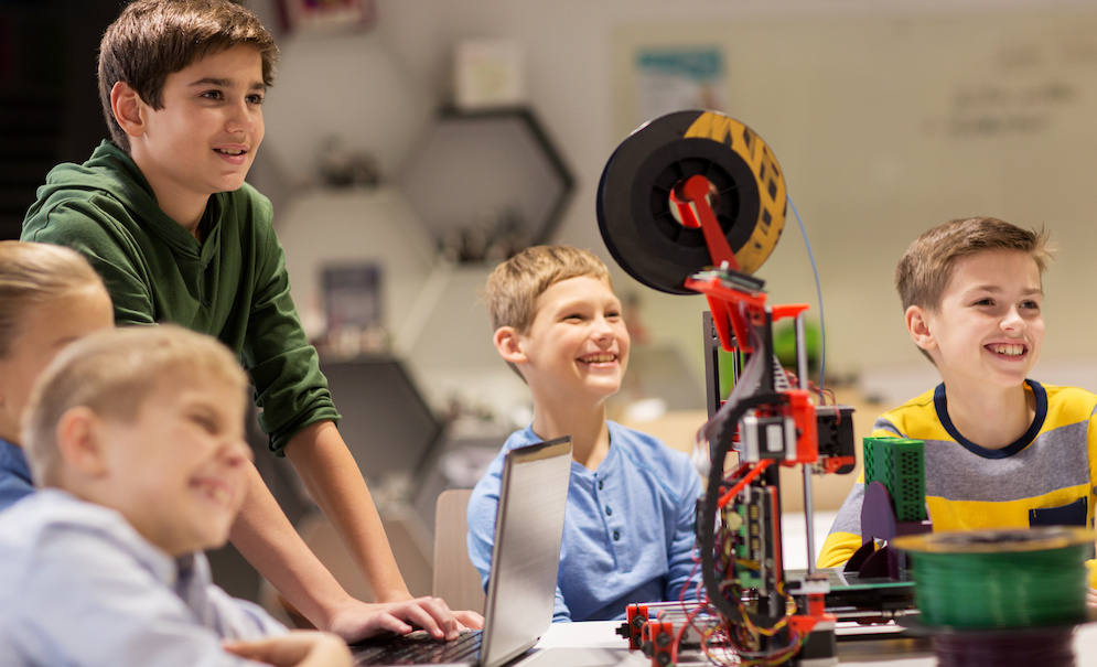 3d printer at robotics school