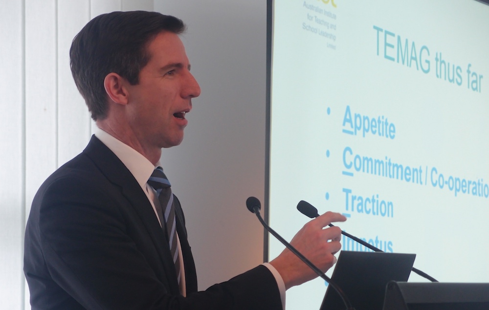 TEMAG meets: Opening address by Minister Simon BIrmingham.