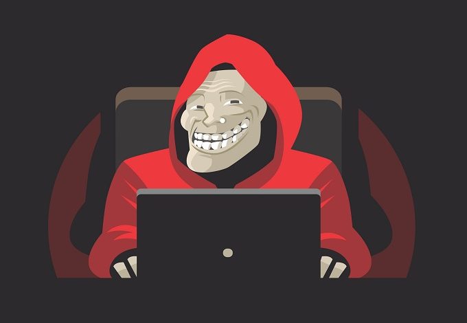 Trollface. Internet troll 3d illustration Stock Illustration