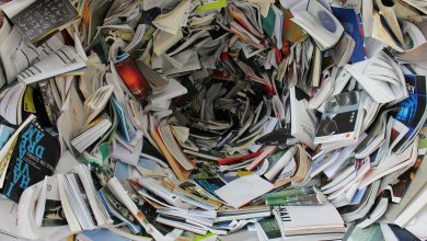 Messy pile of books